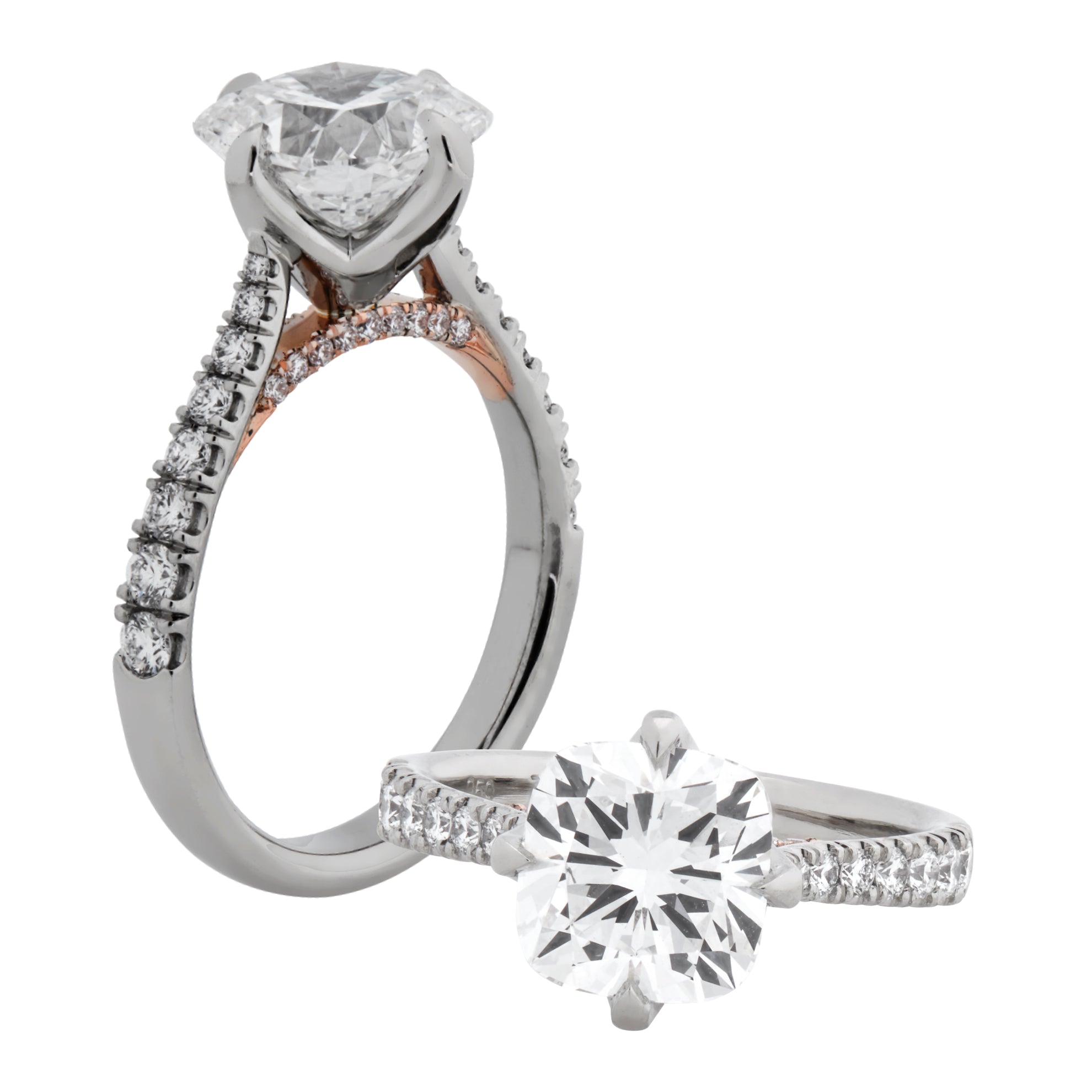 Cushion Lab Diamond Engagement Rings