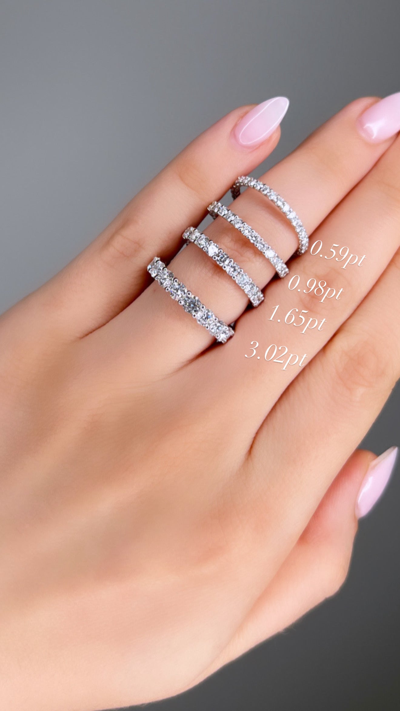 Lab Diamond - Eternity Wedding Band - Shared Bead Setting