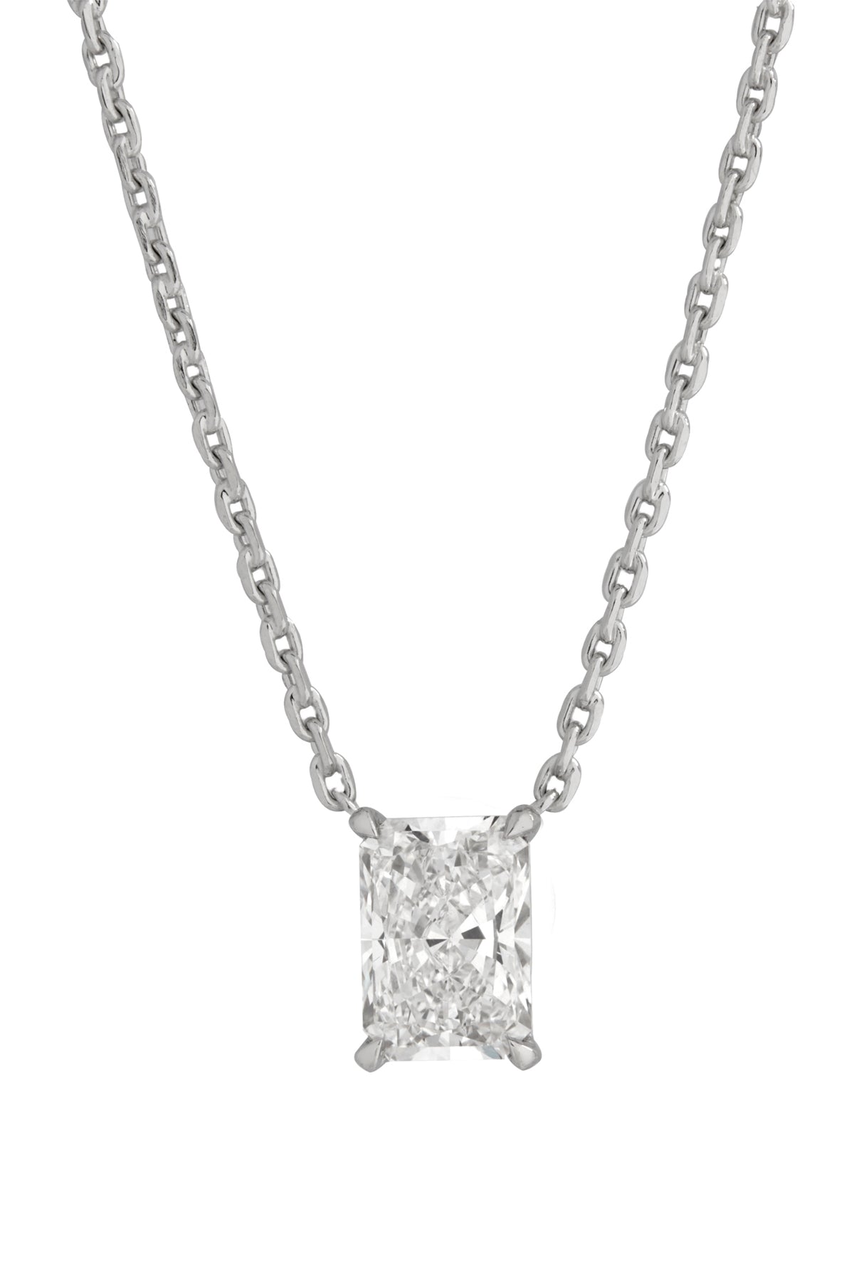 3 Carat Long Radiant Lab Diamond Pendant