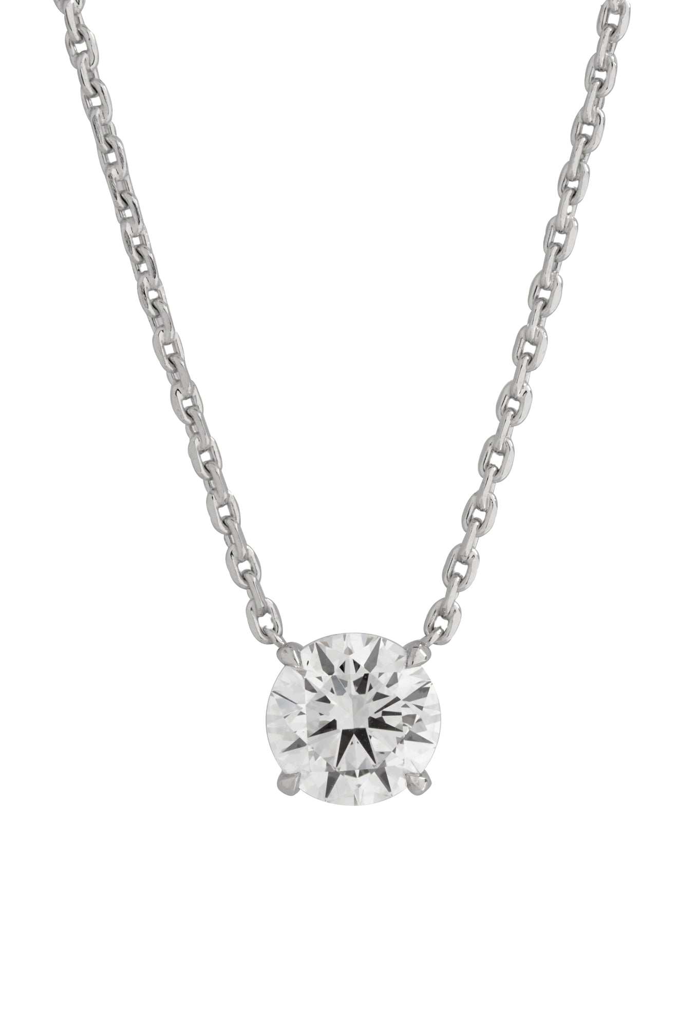 3 Carat Round Brilliant Lab Diamond Pendant